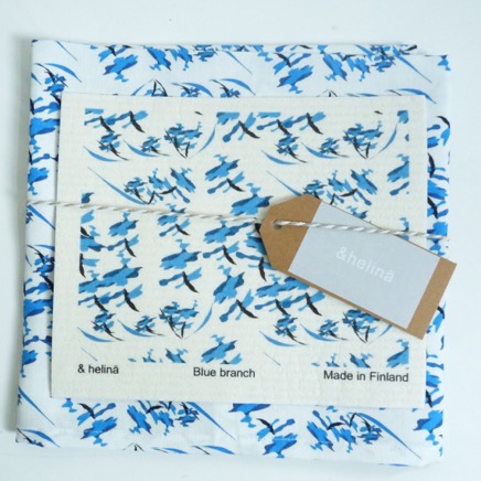 &helinä Tea Towel + Dish Cloth Blue Branch #2.jpg