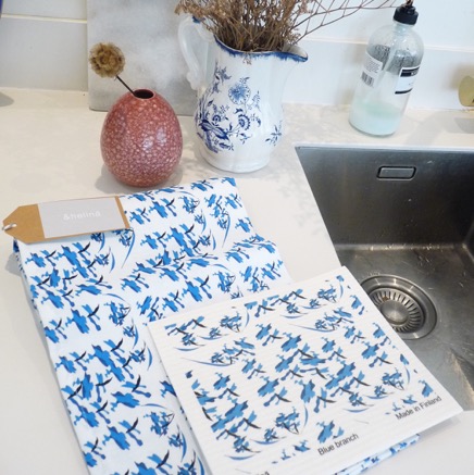 &helinä Tea Towel + Dish Cloth Blue Branch #6.jpg