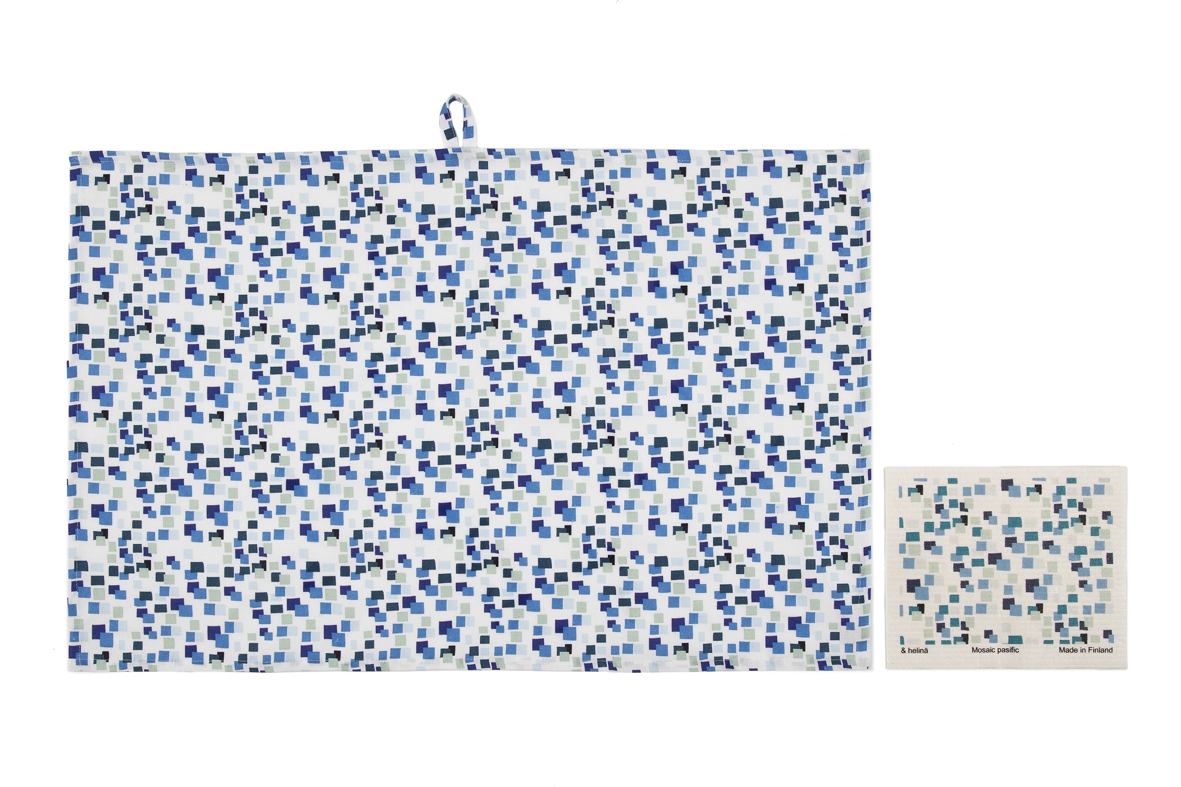 tea towel and dish cloth set;
Mosaic Pacific